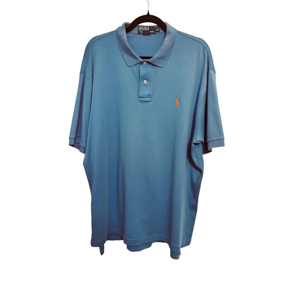 Polo By Ralph Lauren XL Mens Blue Short Sleeve Polo Shirt